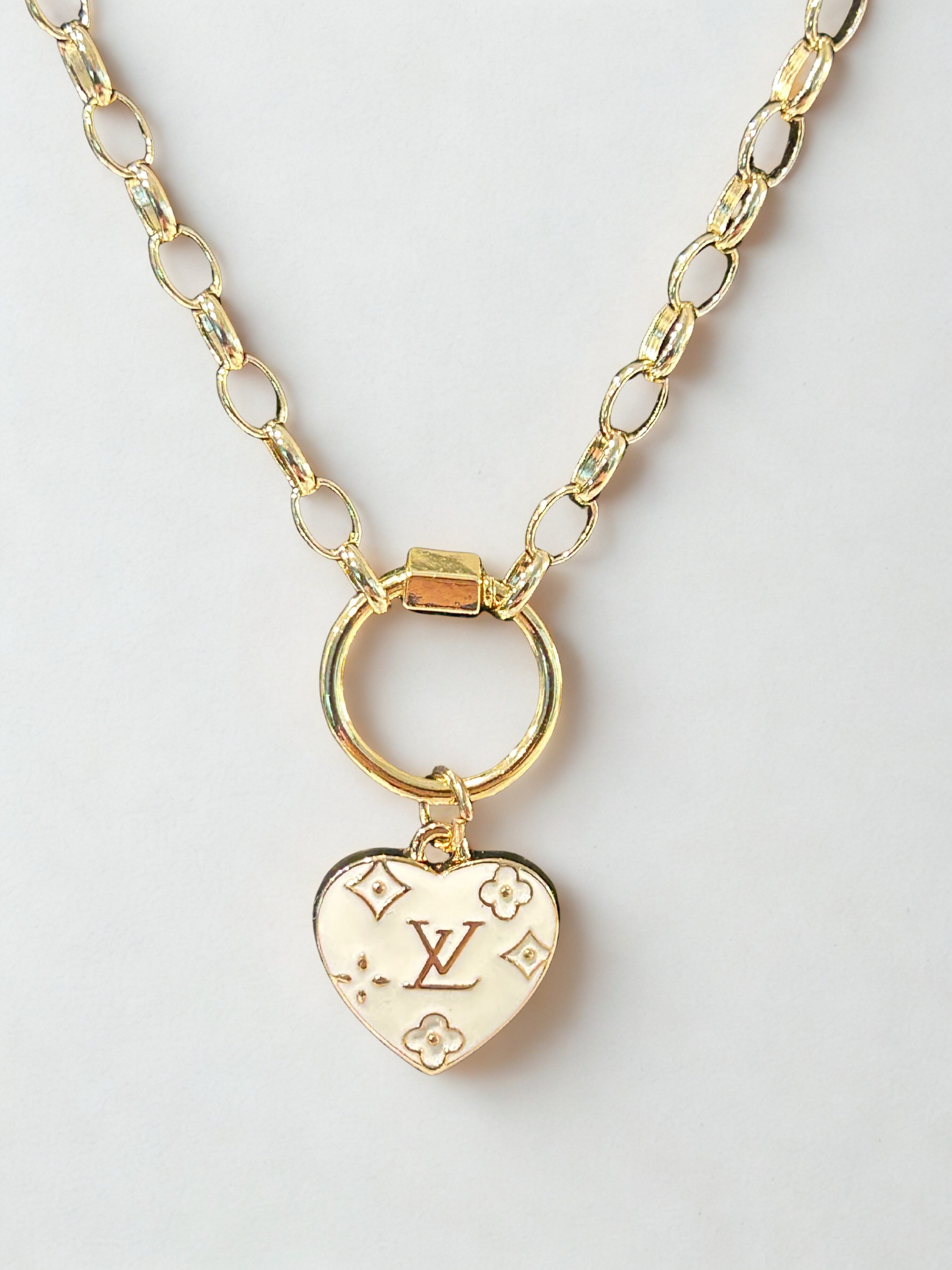 Heart Necklace - White