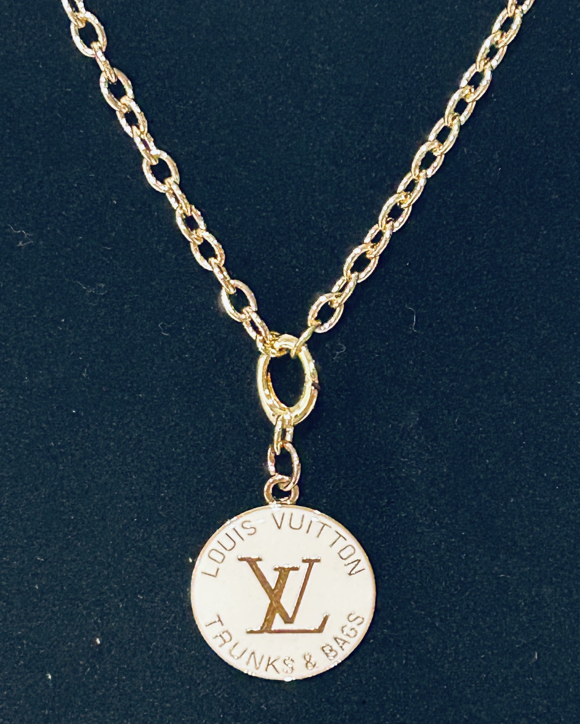 Louis Vuitton White Round Charm Necklace
