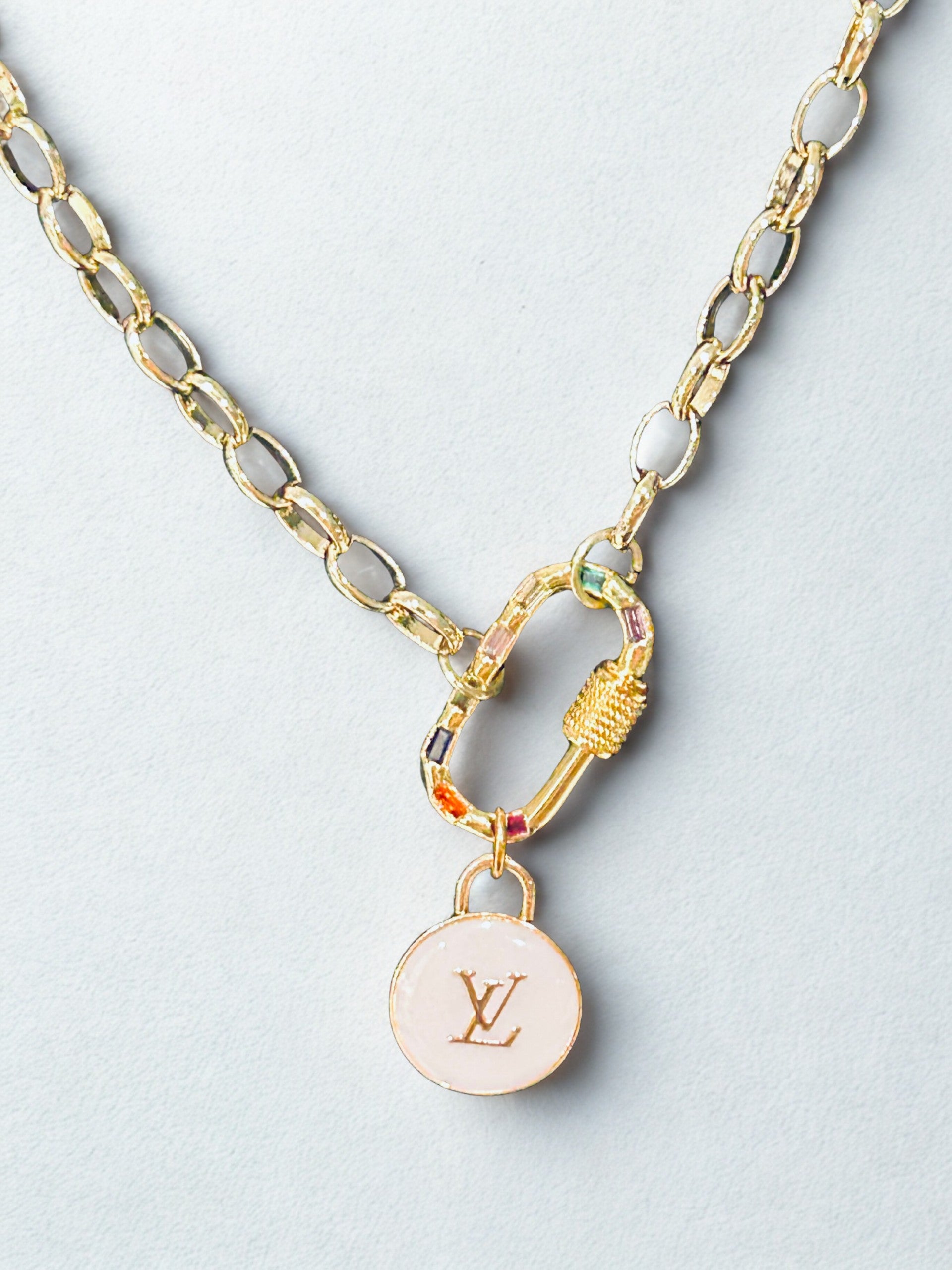 Louis Vuitton Lilac Skittle Charm Necklace